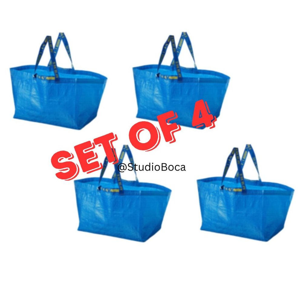 IKEA Set of 4 Tote Bags FRAKTA large bags Shipping Shopping Moving